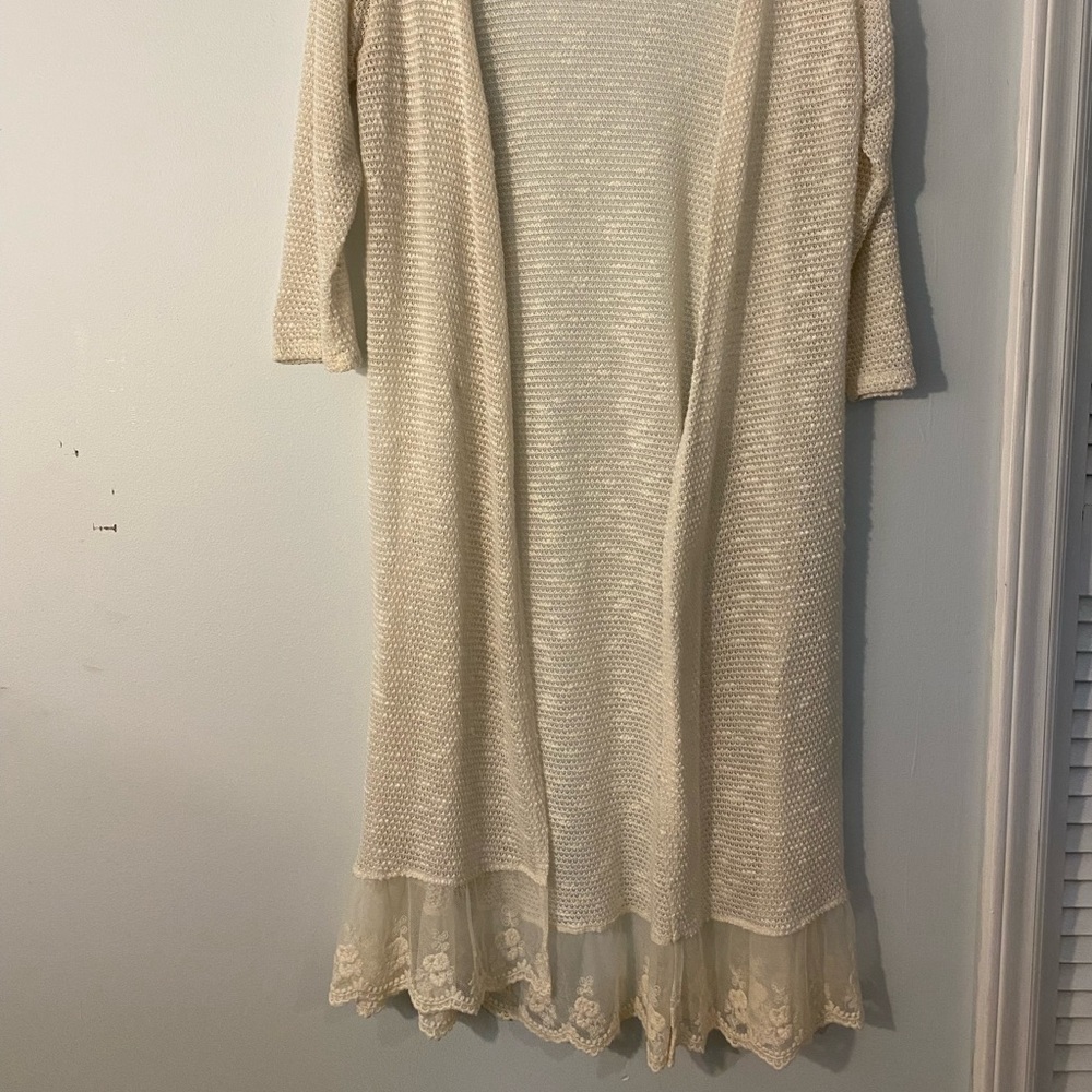 Boho, cream, flowy, lightweight cardigan